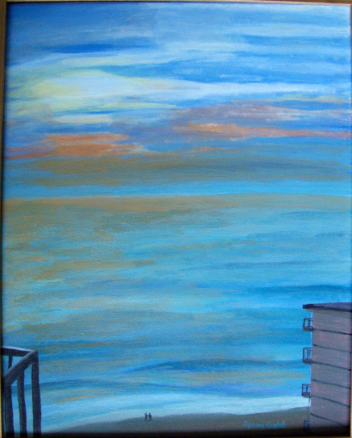 Sun rise on the beach at Ocean City, Maryland.