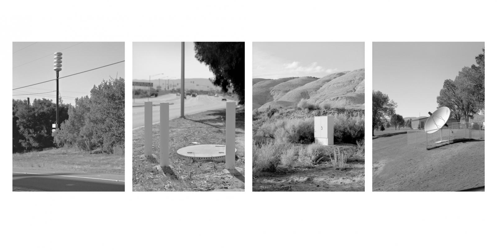 A series of 40 photographs examining the visible outcroppings of various infrastructure systems