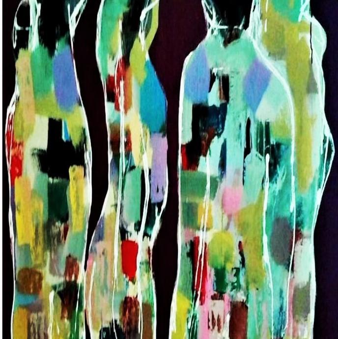 Cuerpos cercanos, con colores vibrantes indican afectividad y cercania.