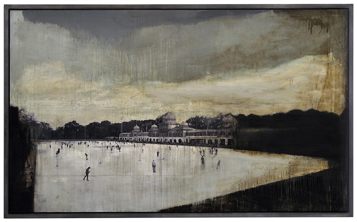 oil and mixed media on panel