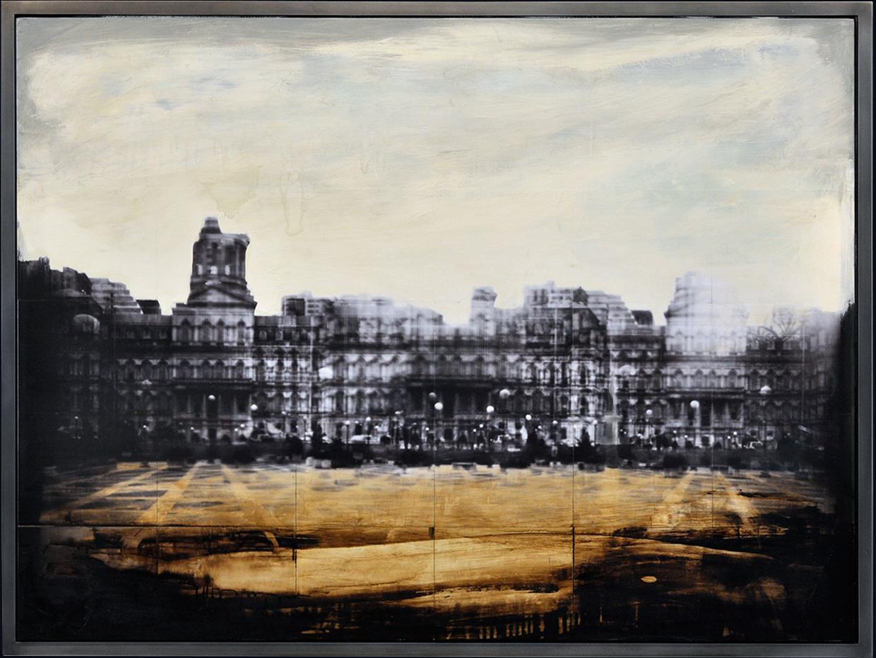 Oil, Mixed Media, Pinhole photograph on panel