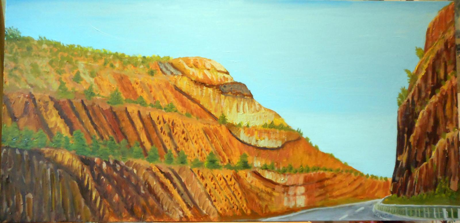 Landscape on gallery wrapped canvas.