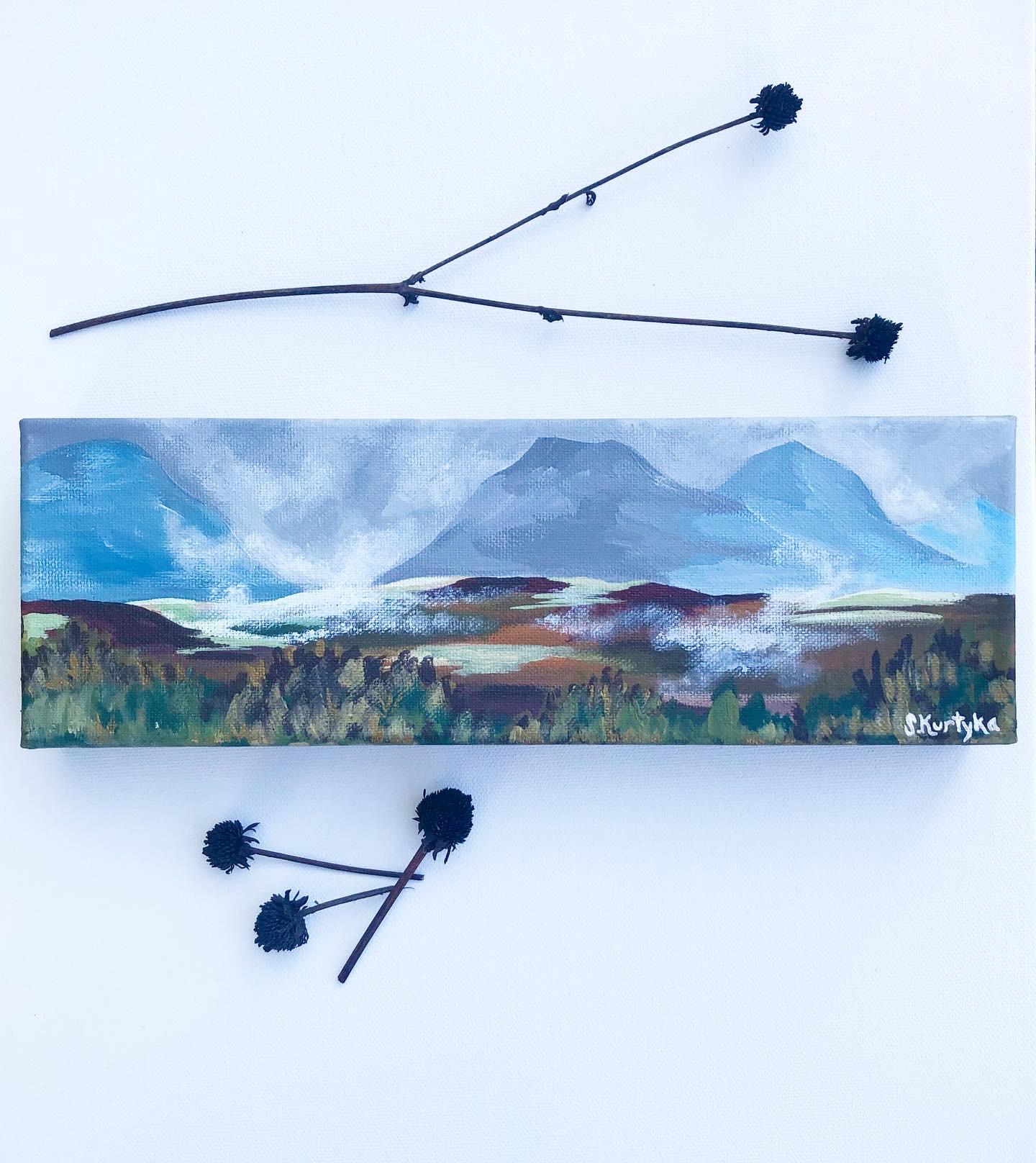 A voyage through the damp mist and autumnal expanse of the solemn Scottish moors. This painting was inspired by my many travels to Scotland and the title was inspired by lyrics from "The Skye Boat Song" by Bear McCreary.