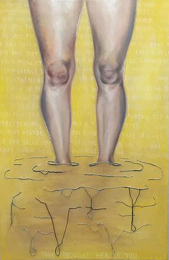 For this piece I focused on words and imagery, as well as mixed media, to depict metaphorical drowning in an unbalanced relationship. When one person has a complicated past, it can add strain, frustration, difficulty in communication, as well as suffocation on both parties.
For serious inquiries on price, please contact bhaymes.992@gmail.com