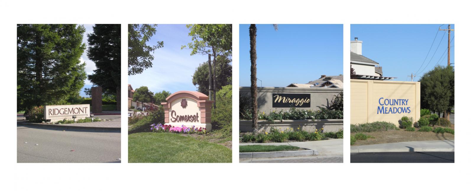 4 images from the series Ridgemont, about our desire for a mythic lifestyle, one industry’s attempt to fulfill that desire, and what the results look like to a passerby.