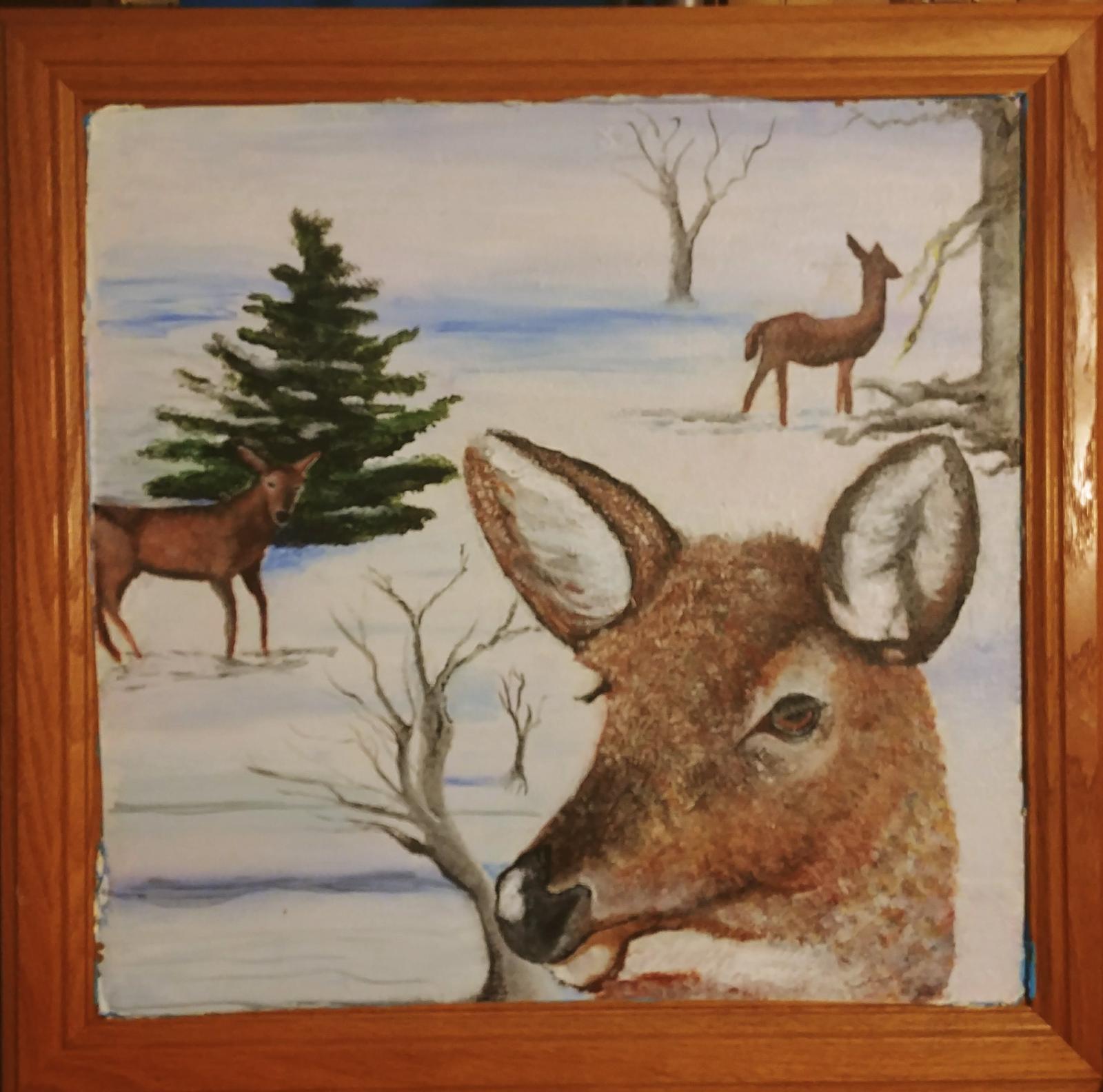 Acrylic painting on reclaimed wood