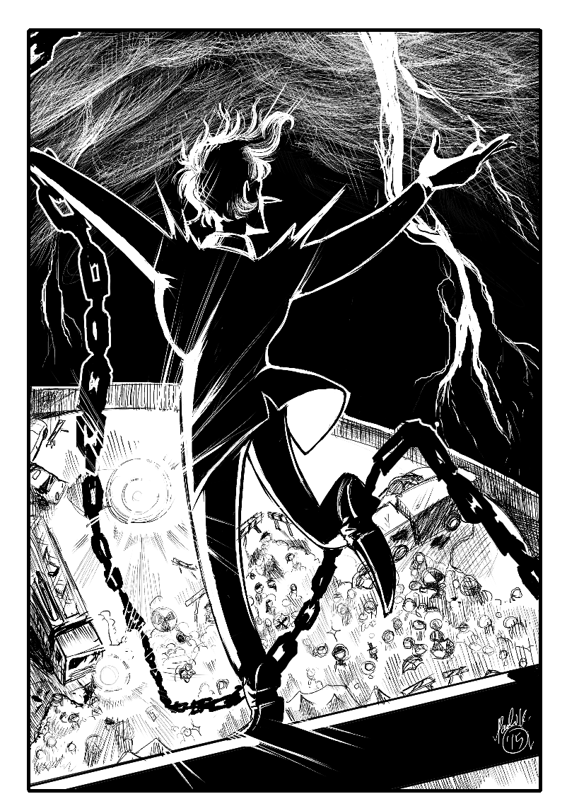 Illustration for my short story "Thunder Dance." The full story can be read here: http://electricopolis.net/post/130834767976/thunder-dance