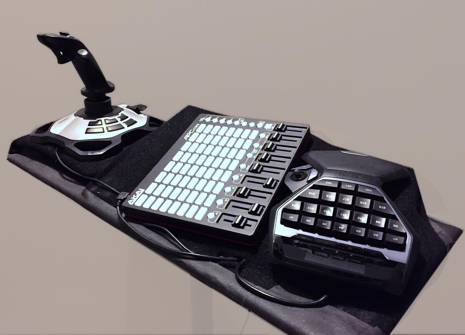 ctrlKey is a physically controlled software synthesis system. Jeff Carey started developing gestural interfaces for computer music at an artist residency at the Studio for Electro Instrumental Music (STEIM) in Amsterdam during 2002. The latest developments in this instrument development exploring immediate and flexible sound production for virtuosic control of sound synthesis.