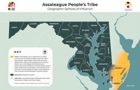 Map of the Assateague People&#039;s Tribe