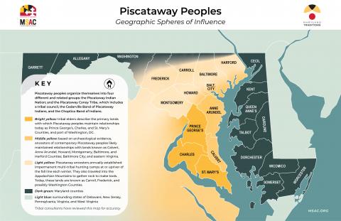 Map of Piscataway Indian Nation
