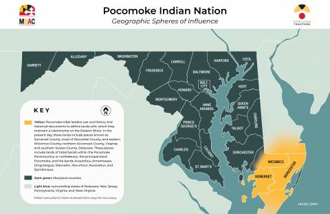 Map of Pocomoke Indian Nation