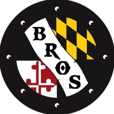 BROS circular logo featuring theme of the Maryland flag