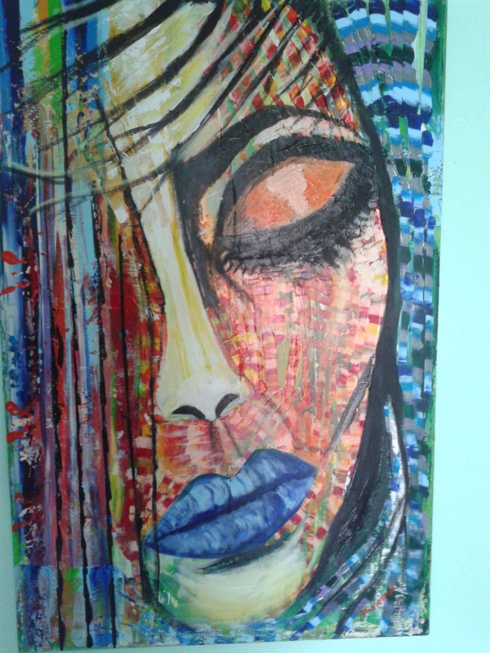 Acrylic on canvas.