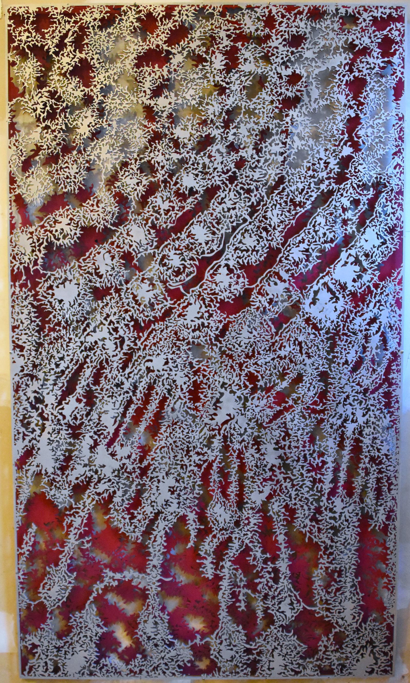 Water Jet Cut Aluminum Abstract Design