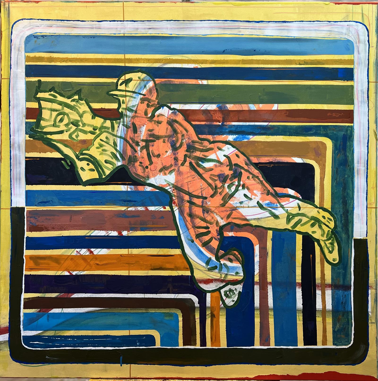 http://reichertart.com/the-myth-of-jones/#ms-2008
Stephen Reichert, You'll Be Handsome, I'll Be Pretty, 2023. Acrylic, pen, charcoal, and ink on canvas, 36" x 36"