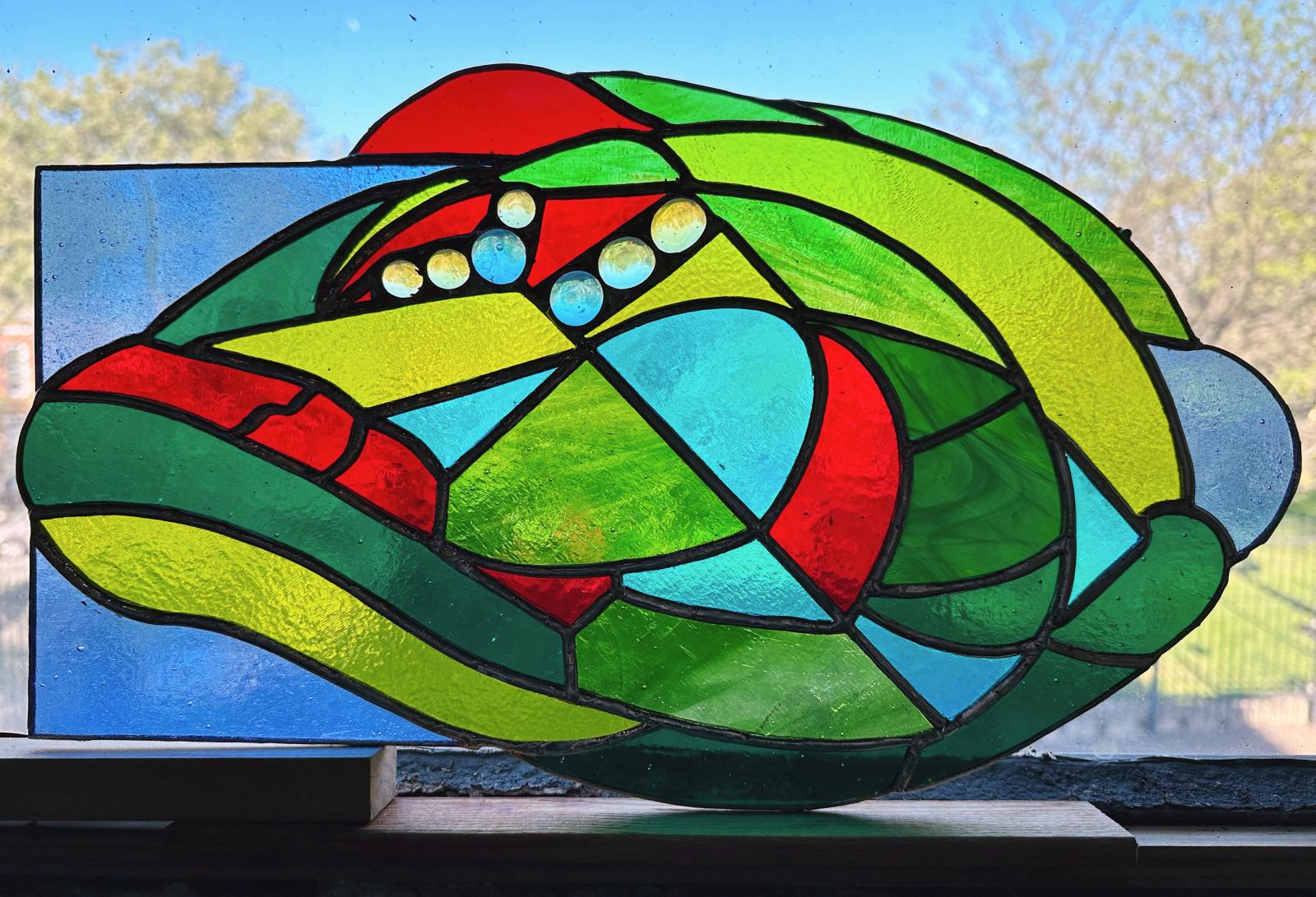 improvisationally built stained glass