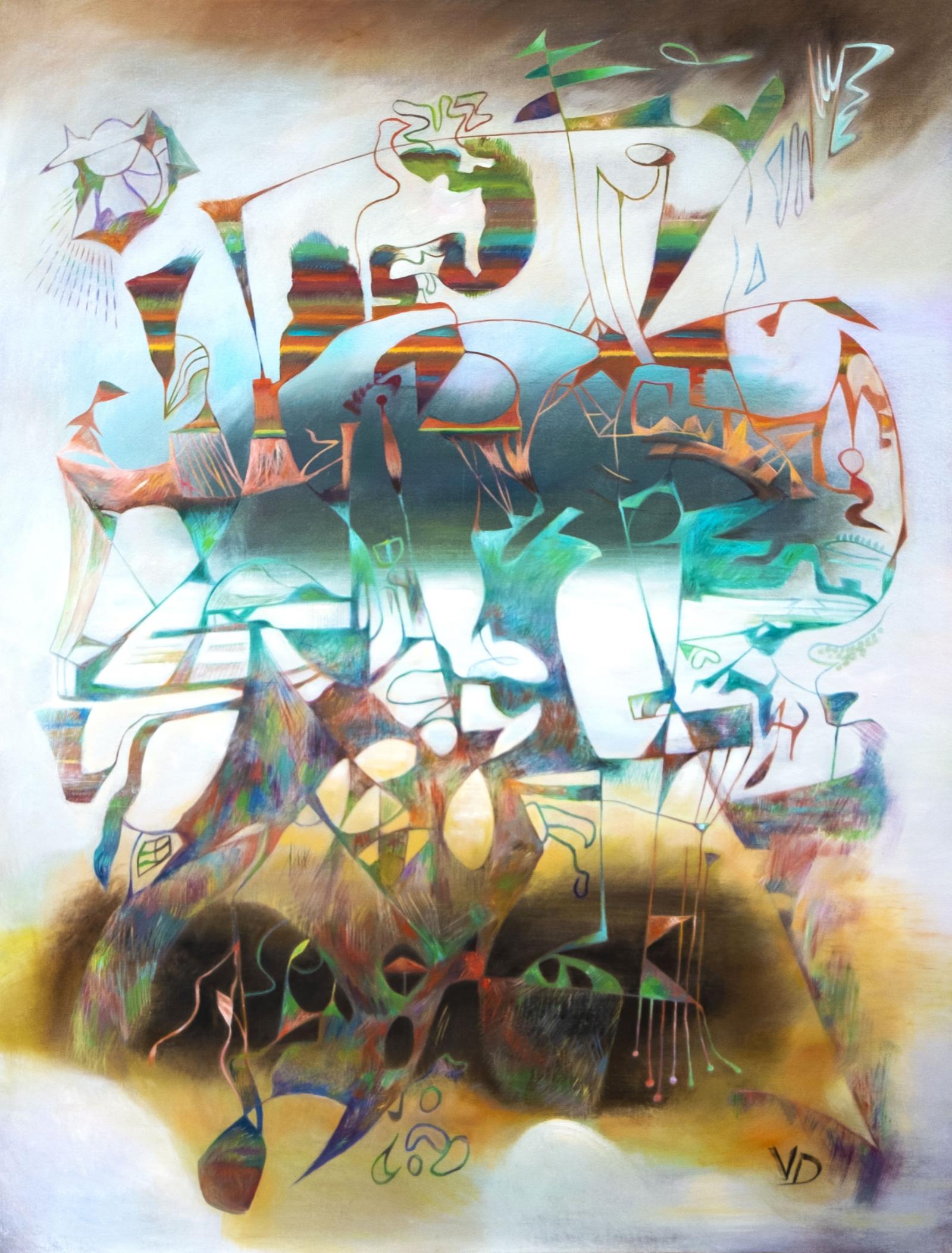 I have evolved as a painter in terms of the things that I’m interested in and the techniques that I use. Due to this metamorphosis, I have slowly transitioned to a larger format. I wanted to combine everything that I love and everything that I know, as well as learn something along the way. That is how this series of works was born, which was created with the utmost joy. I hope that this joy is tangible and can be felt by others.