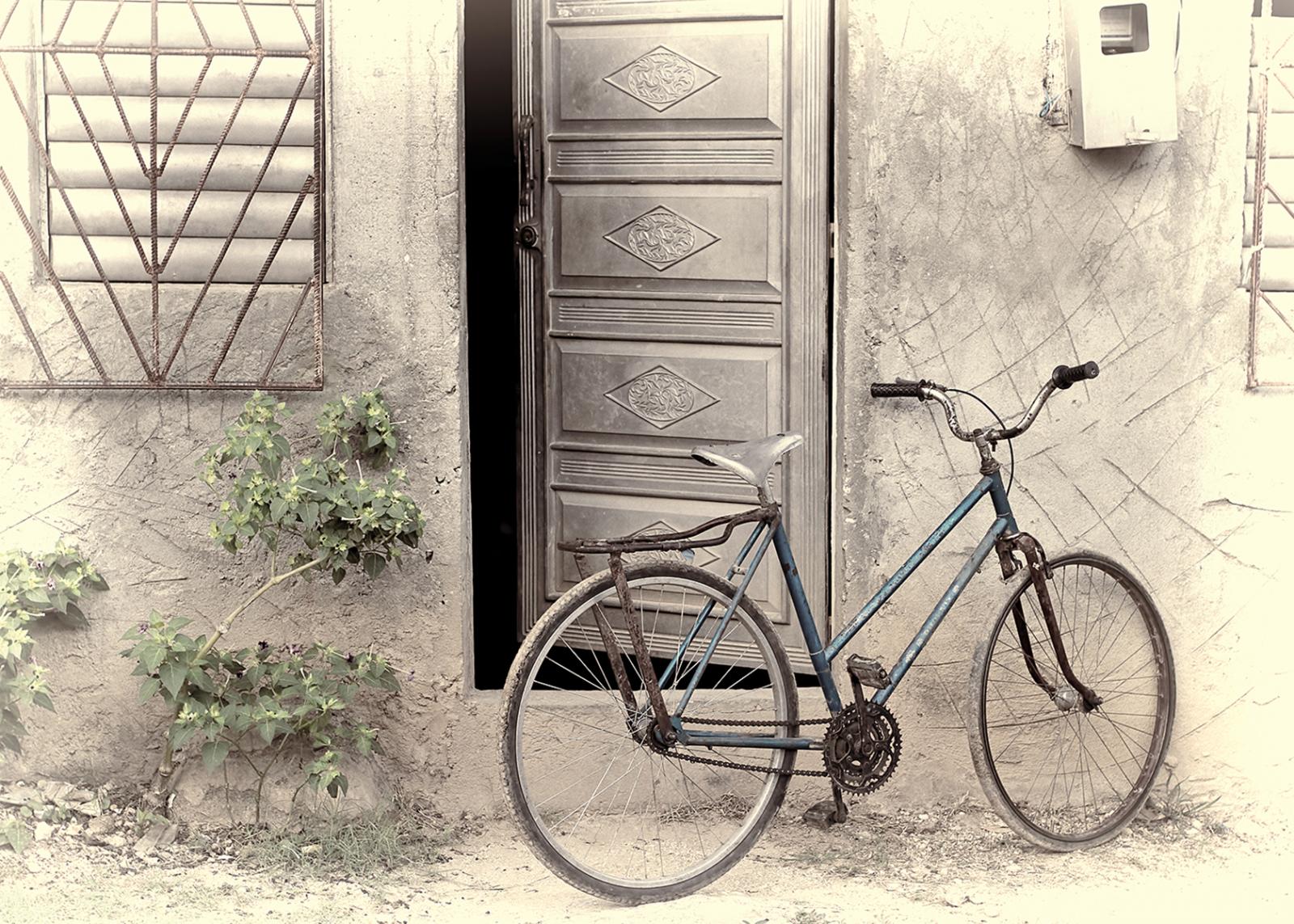 Bicycle waits for its rider.