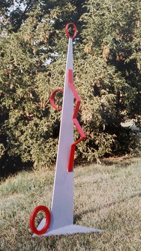 fabricated steel welded outdoor sculpture
