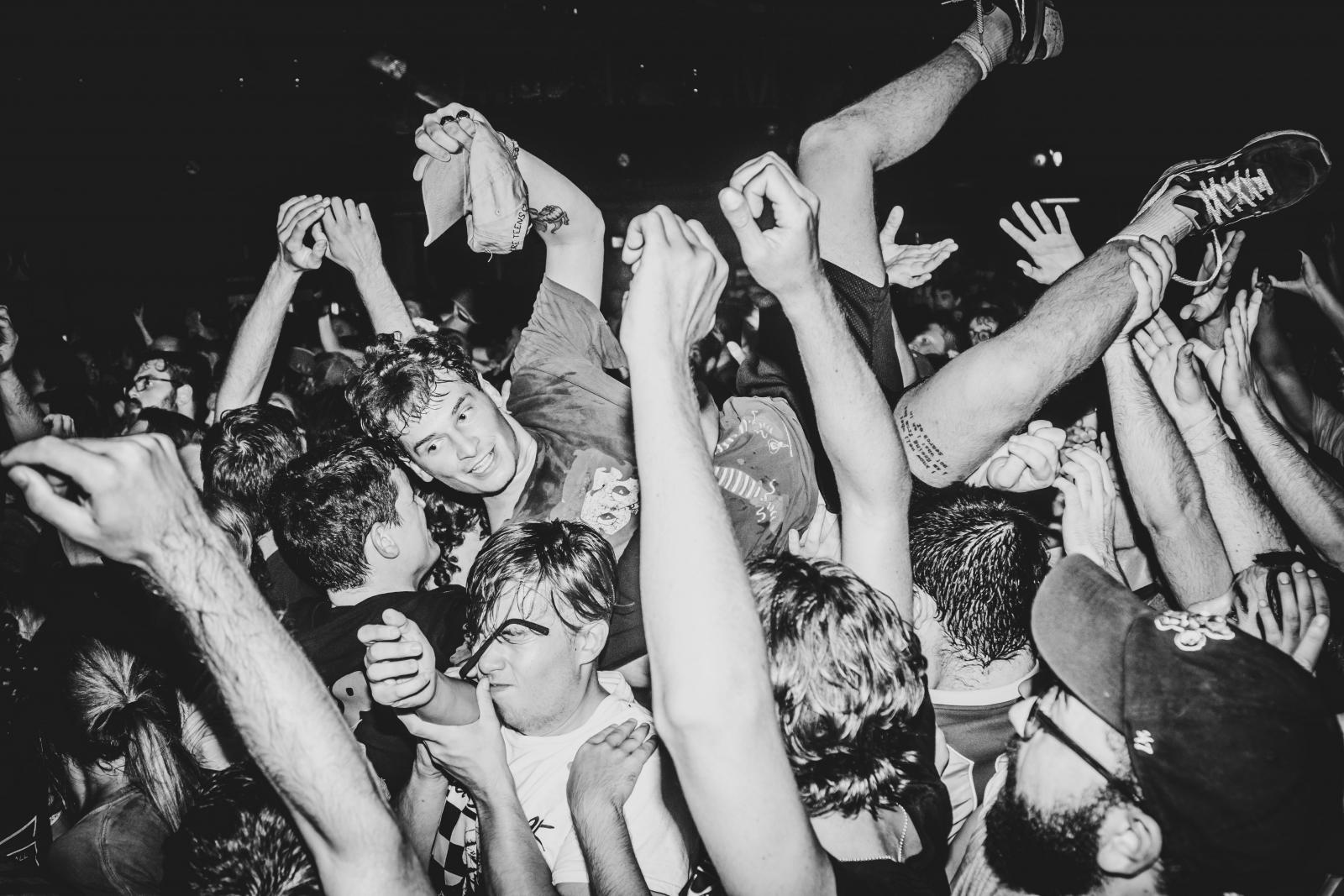 Photograph of the crowd during PUP's set at Franklin Music Hall in Philadelphia, PA on 9/11/2019.