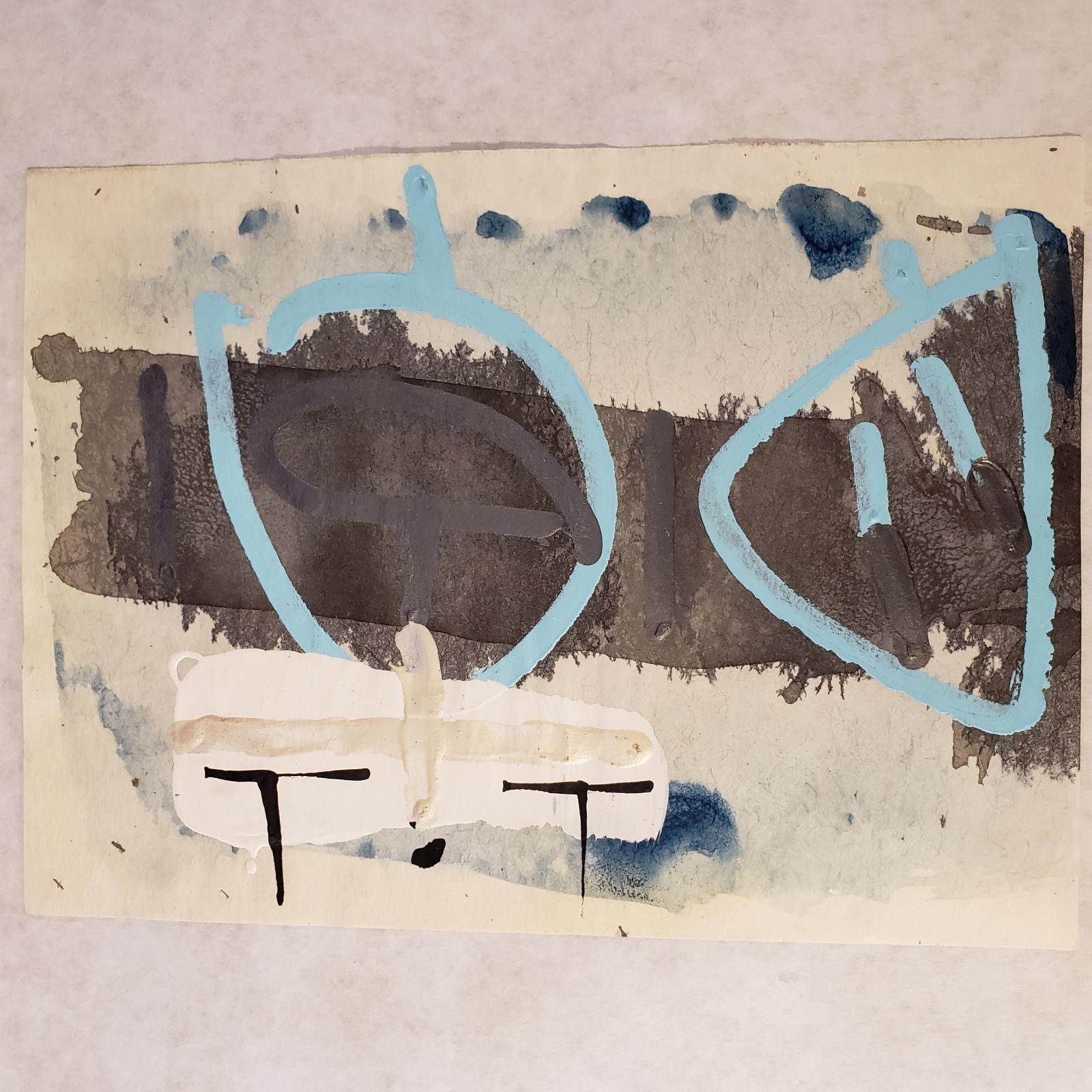Small ink and acrylic on paper