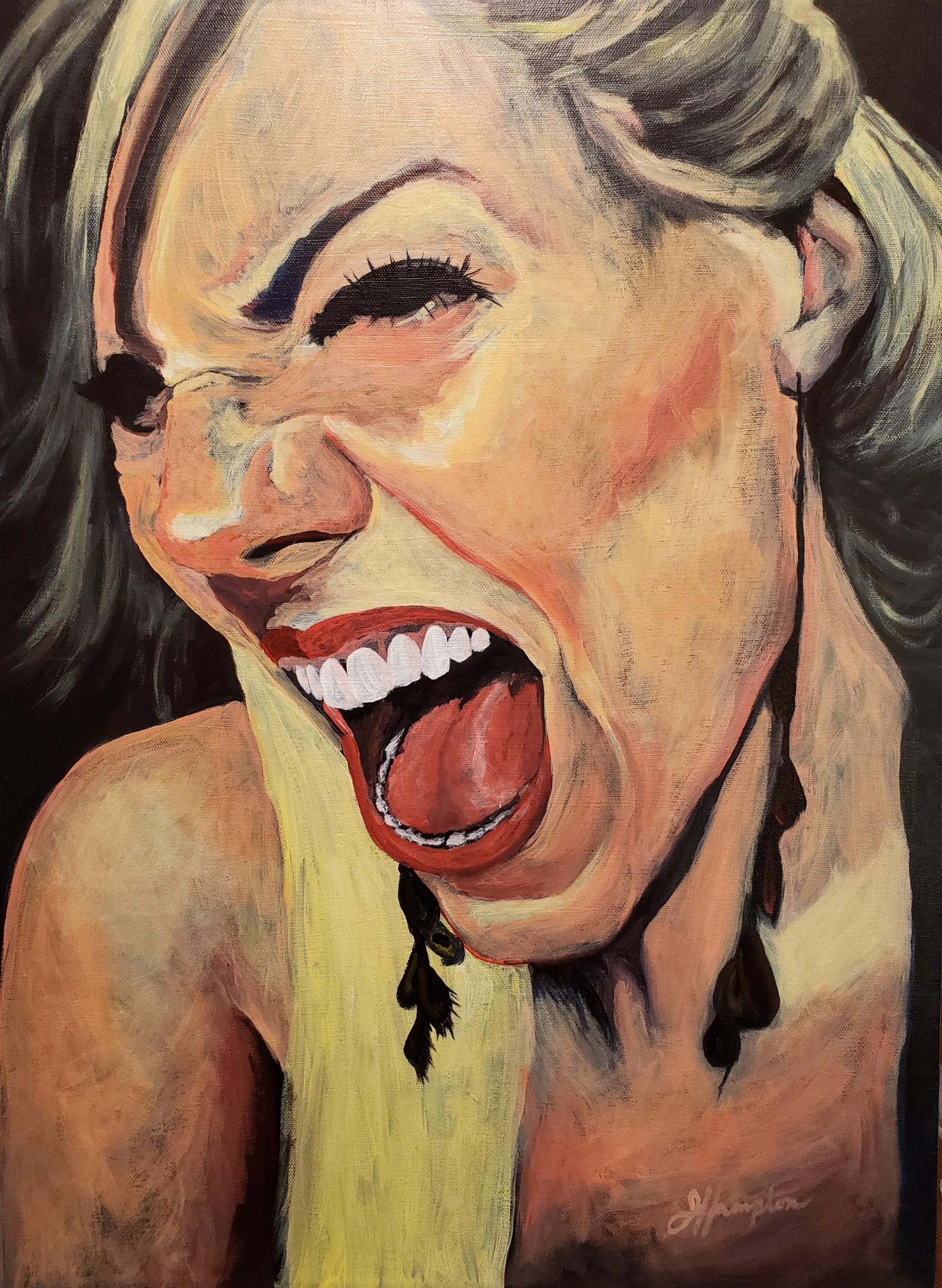 Portrait of Meghan Krauss, 18 x 24 Acrylic on canvas