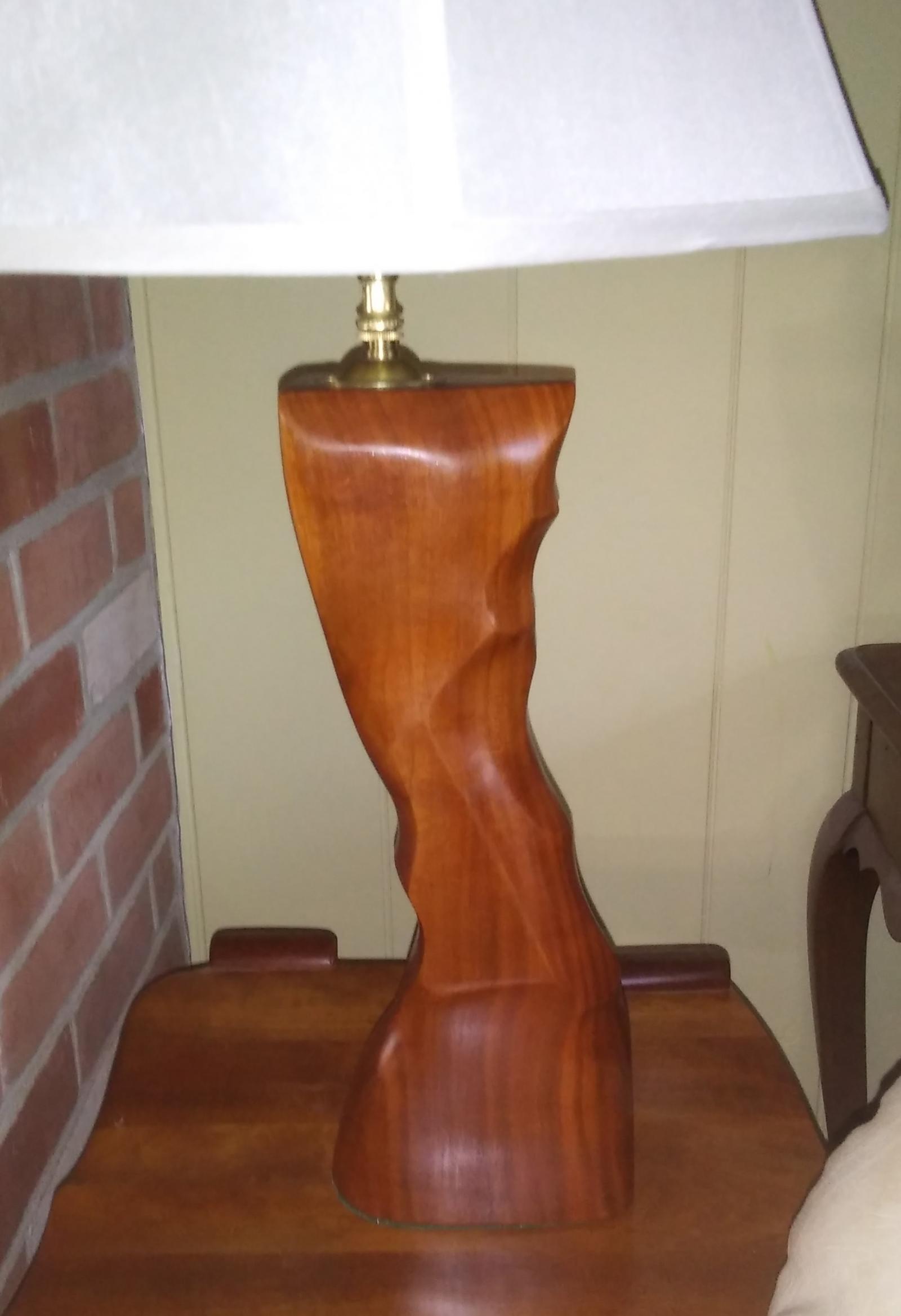 Sculpted cherry lamp.