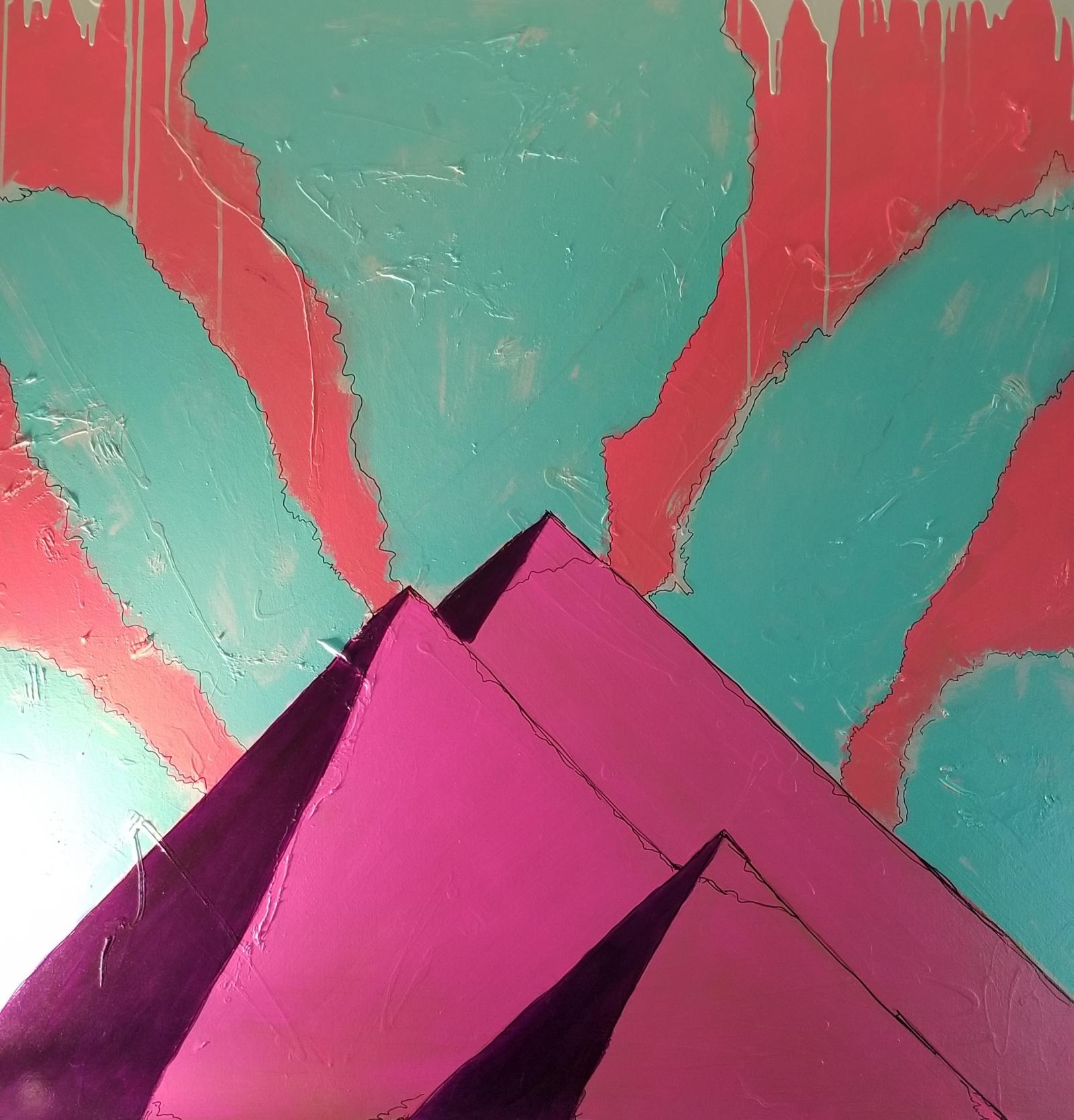 Vivid depiction of an imaginary Pyramid firestorm.