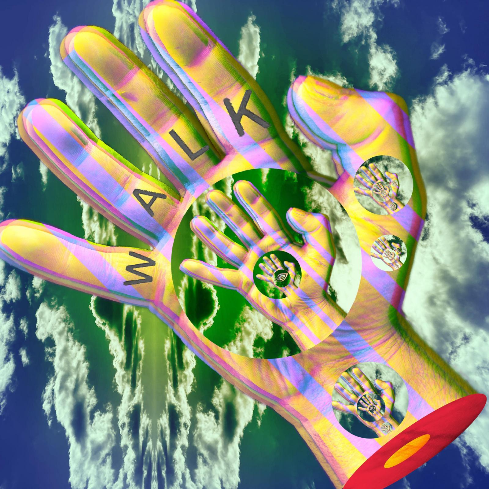 Digital Art with the word WALK as the centerpiece of the image.