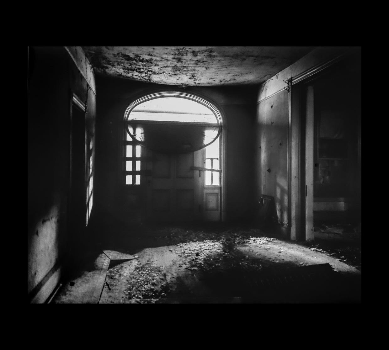 Photographs are are a hybrid of analog and digital work. Images were made with an 11x14 view camera and very long exposures captured with paper negatives. Images were then converted to digital files and printed digitally.