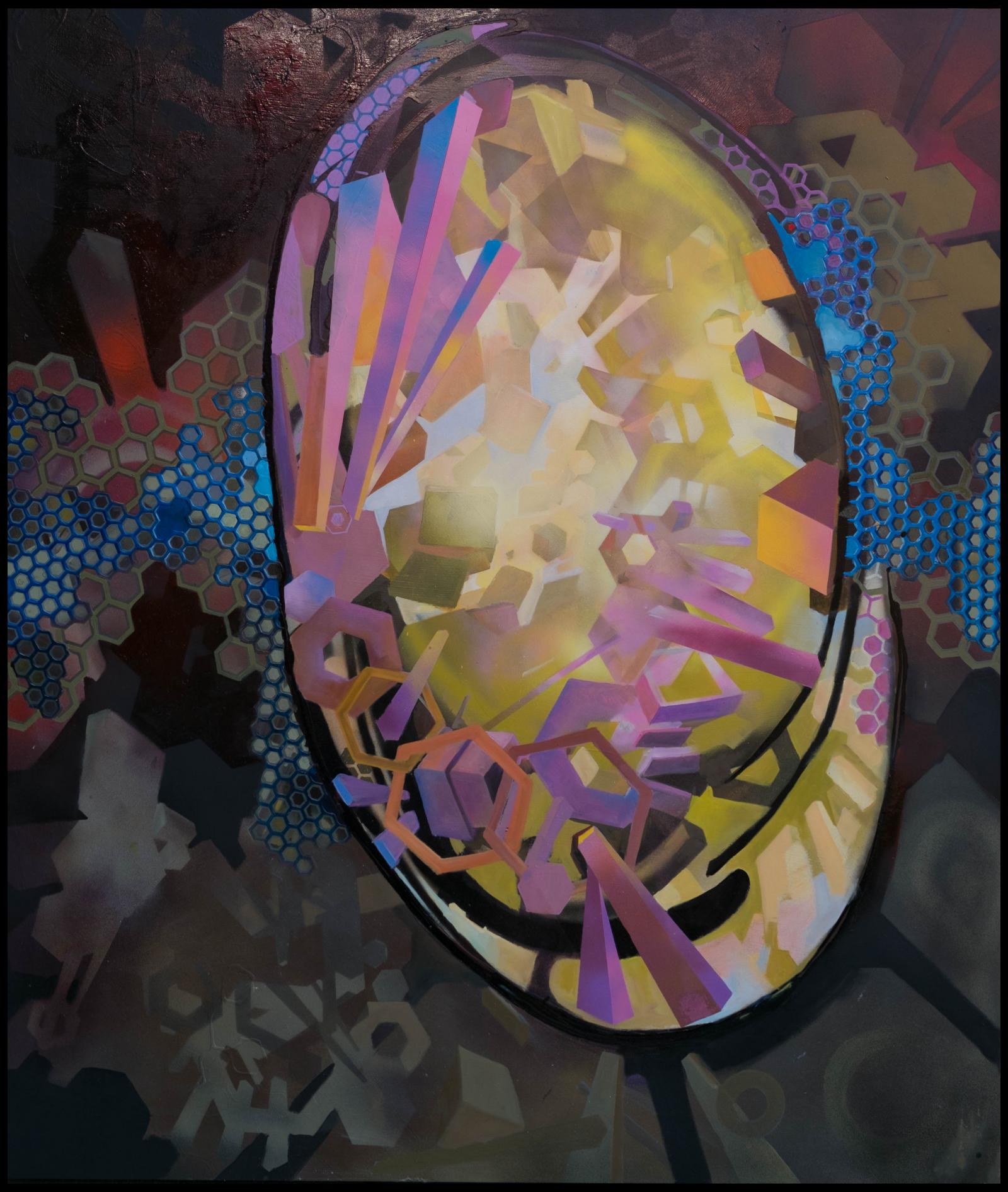mixed media on panel