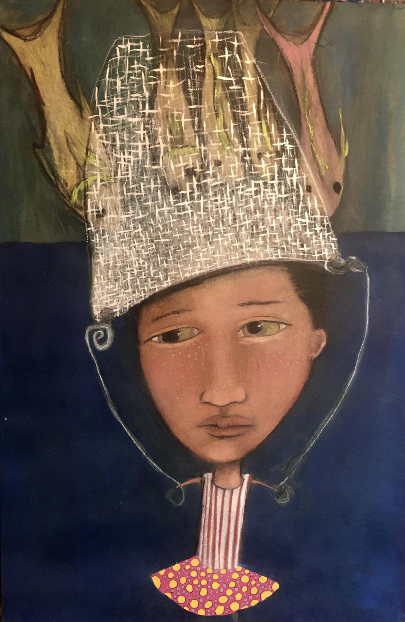 This painting is based on fears of what our government's lack of concern for our world and climate change will cause in the near future. I used to go fishing with my brother in Lake Michigan when I was young and the fish were bountiful. Now I hear of the stories of no fish or very few being caught in the same areas.