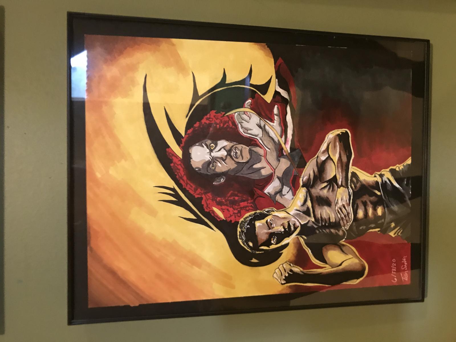 Inspired by the well-known The Last Dragon movie. Done with Ohuhu and Prisma color pencils.