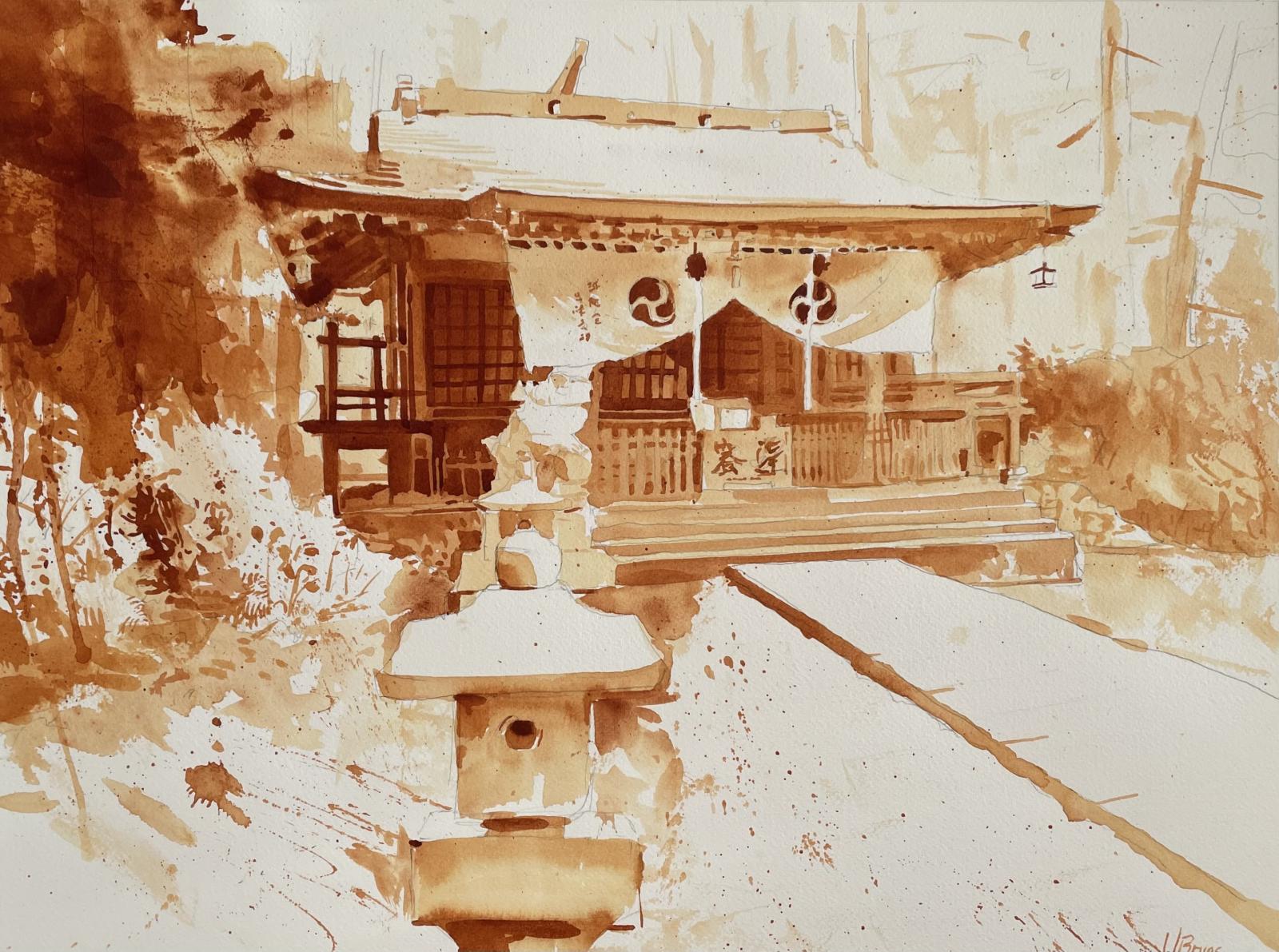 ink washes based on my three years living in Tokyo Japan