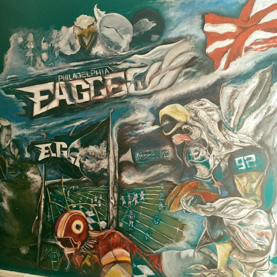 Prints only. Mural done in Delmarva where Estrogenן lies 
