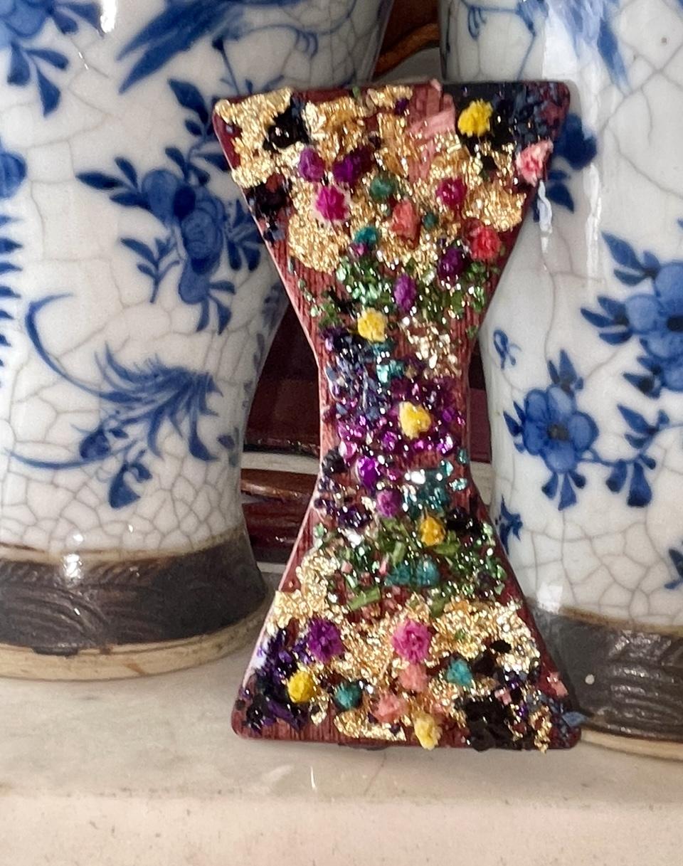 Perfect neckwear for a gala or formal event. To be worn as an art piece or displayed as a 3 dimensional piece.