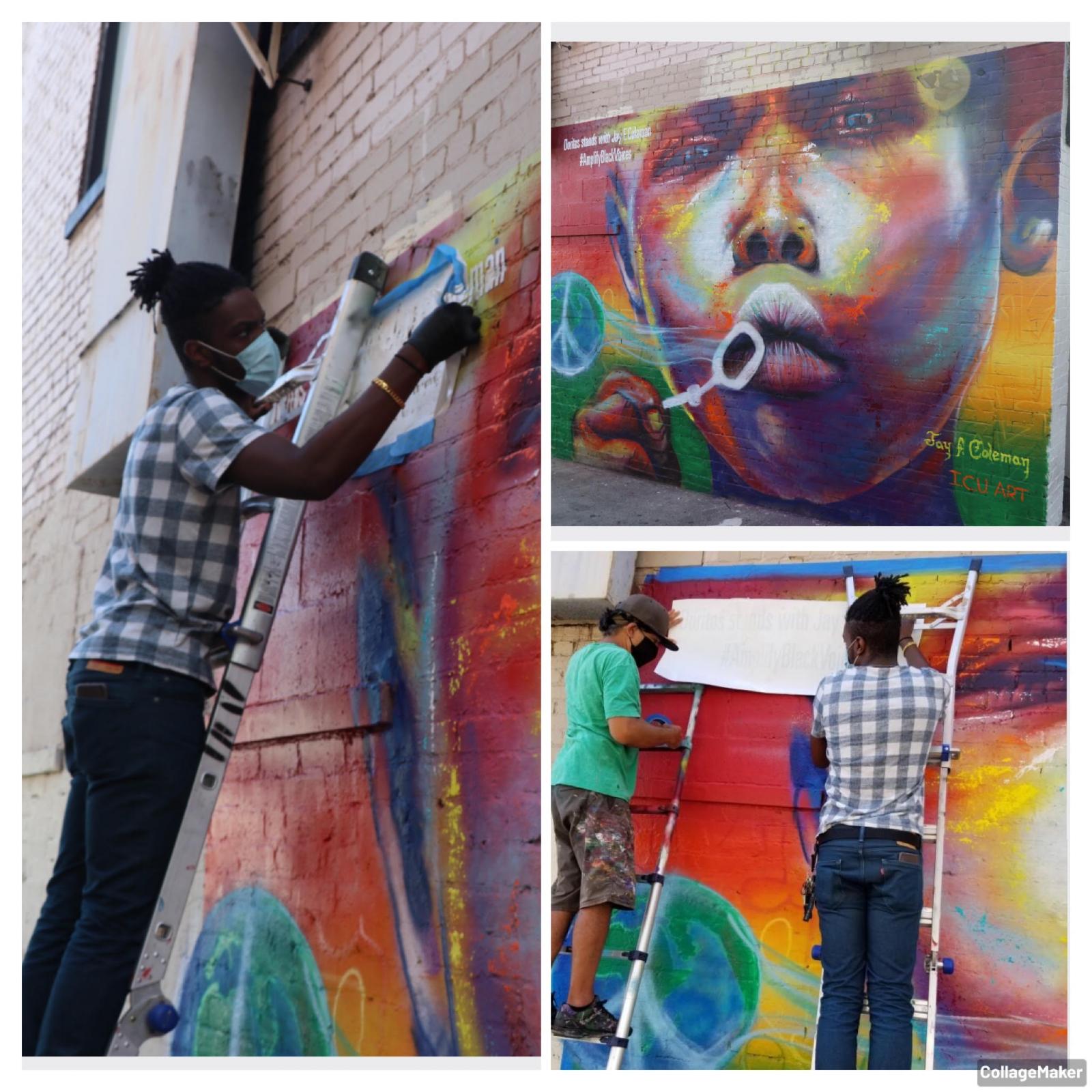 I Assisted Jay F Coleman on this mural for Doritos promotion