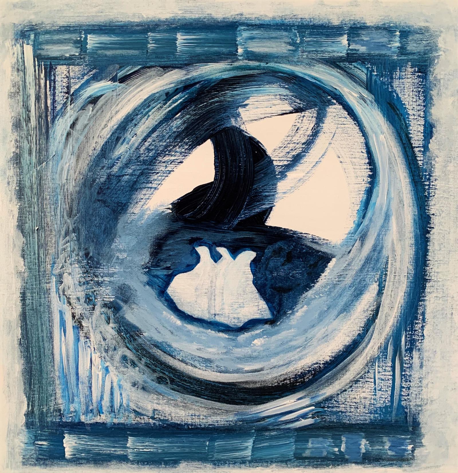 This beautiful painting was inspired by women secretly meeting to simply speak.