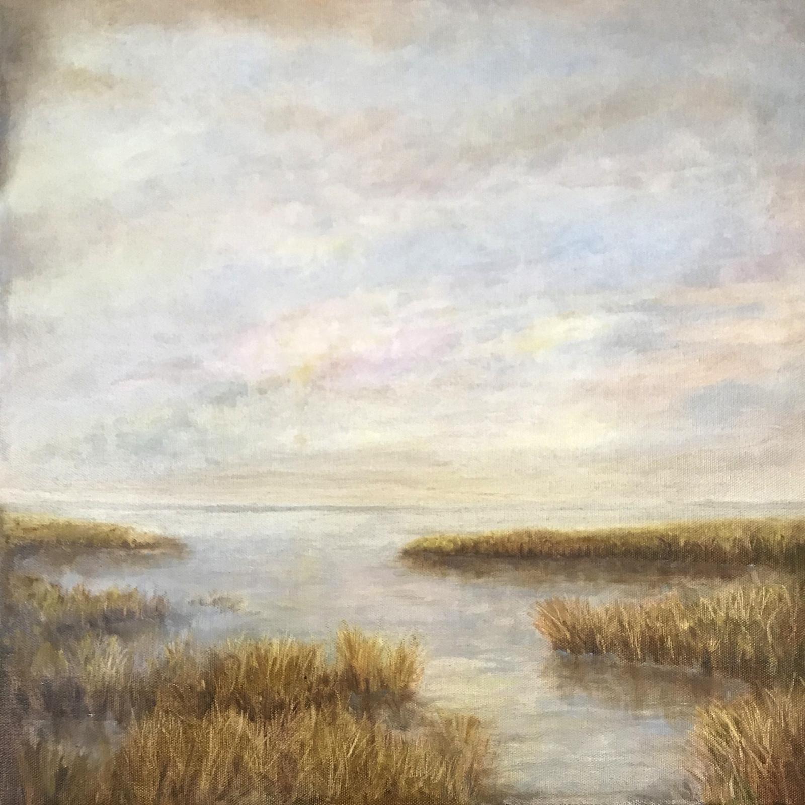 Atmospheric Tilghman Island Marsh painting .