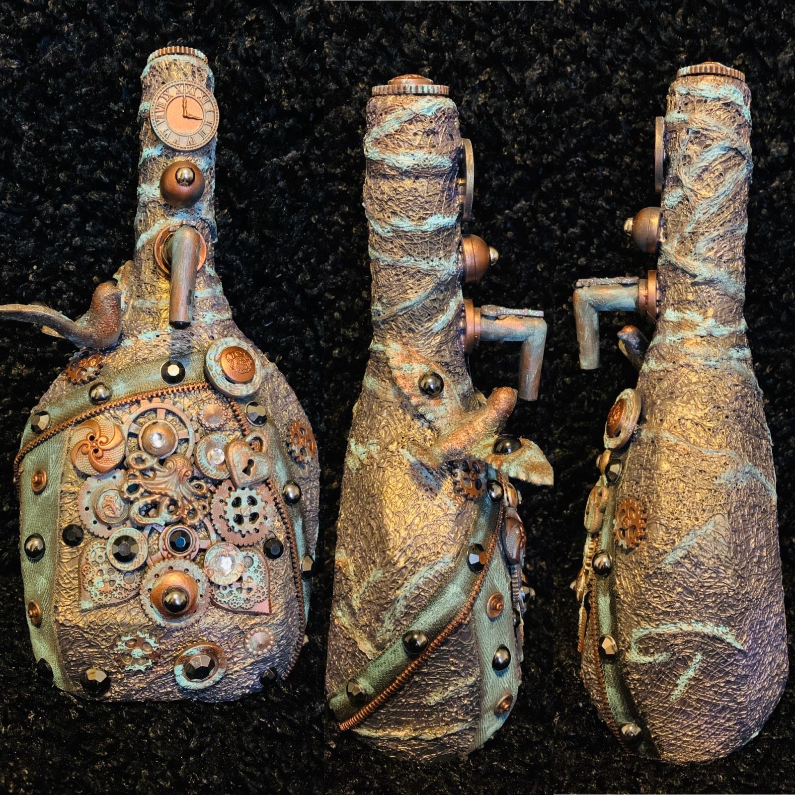 Mixed media steampunk inspired decor