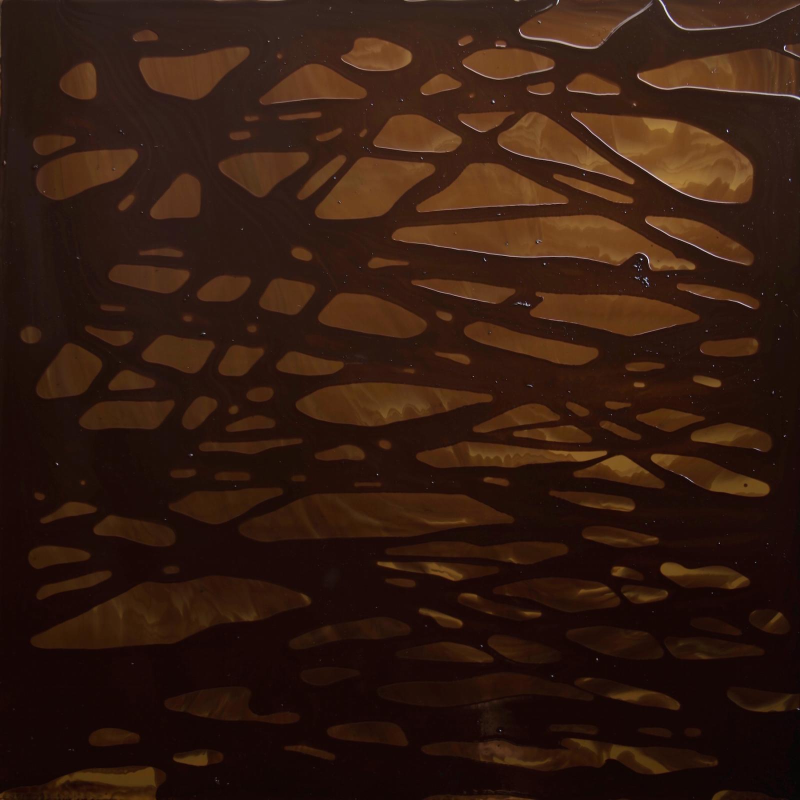 A series of paintings and material studies that are based on the patterns found in dry riverbeds
