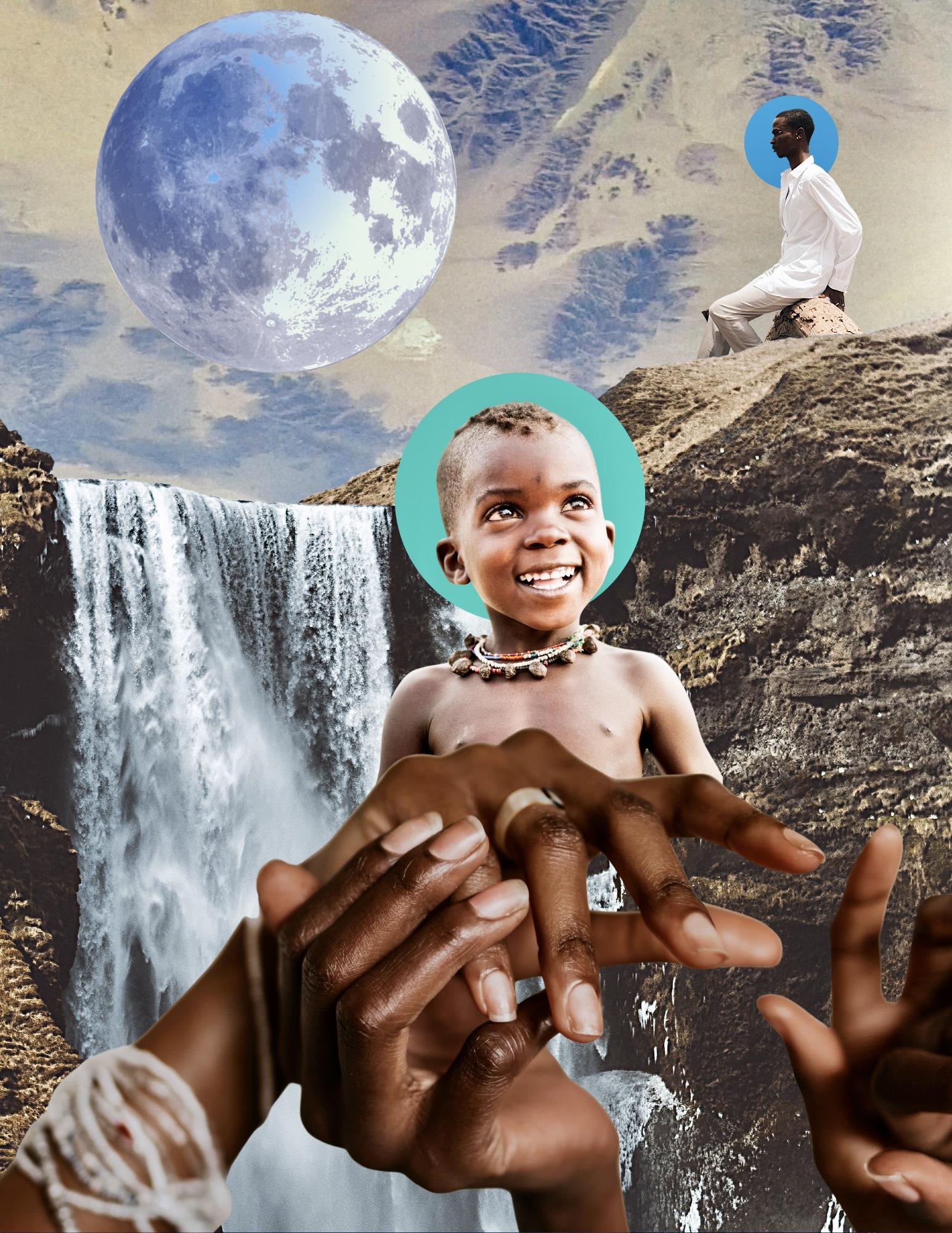 This piece is a representation of what it looks like to uplift our sons.