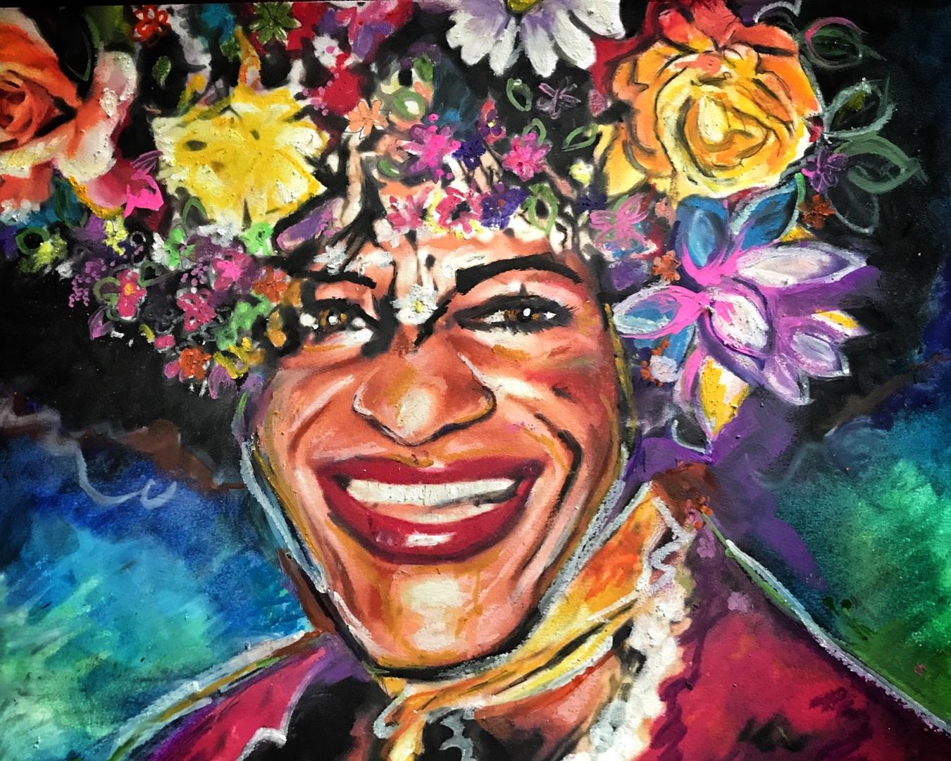 A mixed media tribute to the one and only amazing Marsha P Johnson