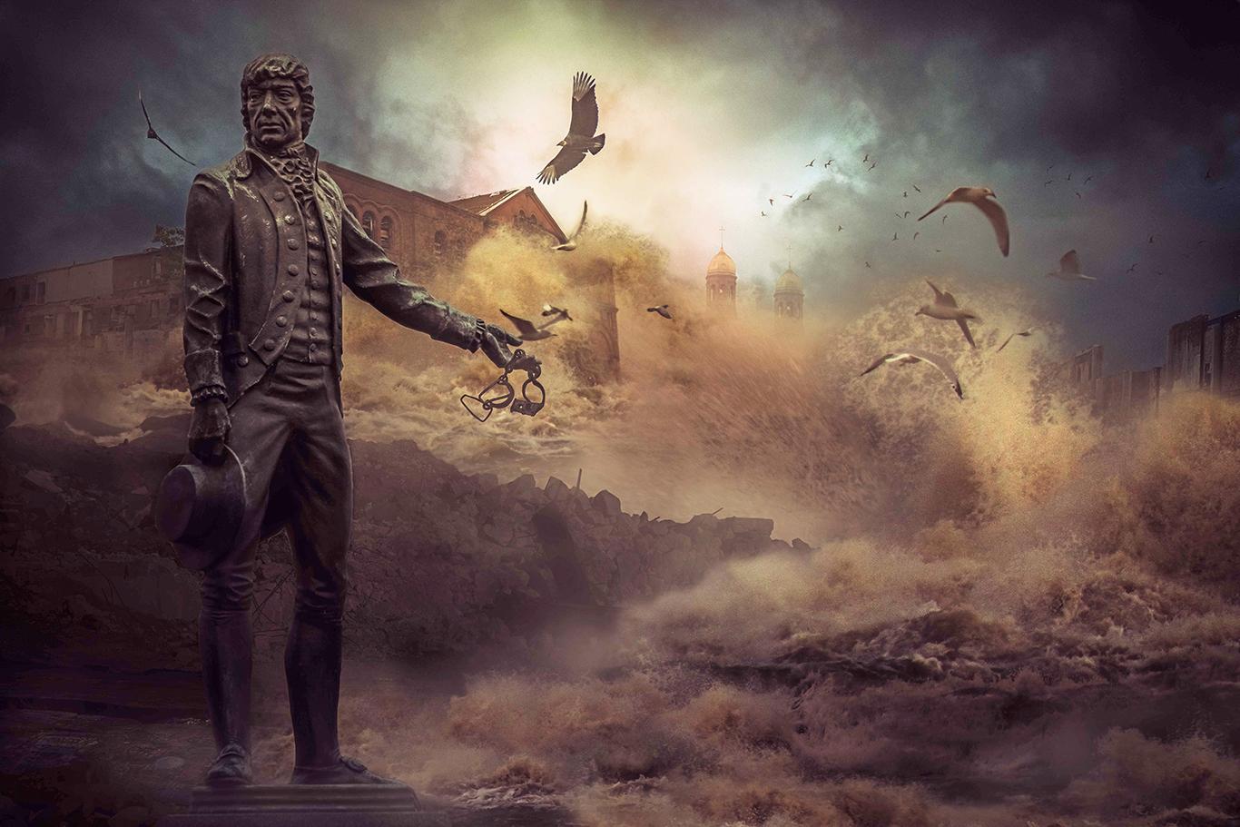 This work recontextualizes the statue of John O'Donnell of Baltimore, who owned around 70 enslaved people at the time of his death in 1805. As of this writing in December 2019 his statue still stands in the center of a public square that bears his name, on the Baltimore City street that bears his name, in the neighborhood of Canton, which is named for one of his plantations.