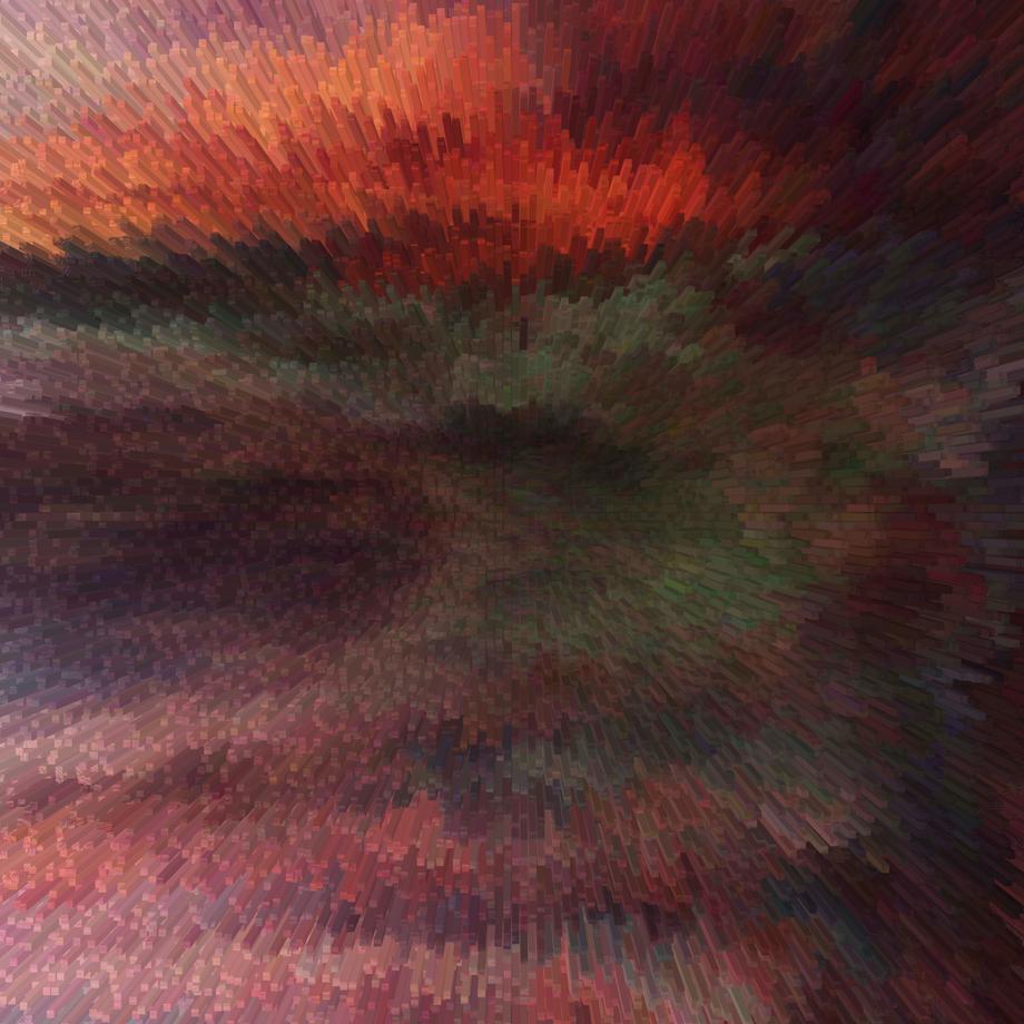 My main body of work is comprised of abstract contemporary landscapes, done in acrylic. In 2009, I started a little side project, The Recycled Art Project, a series of limited edition digital paintings. This project started with an interest in some of my older work from 20+ years ago. Back then I was just creating, unaware of the need for archival materials. Some of the paper from these works has completely yellowed, or is no longer presentable. I wanted to find a way to still give this work some exposure. As a result, I came up with The Recycled Art Project. I took these older pieces and 'recycled' them into something completely different. In some instances, if you look at the original and recycled pieces side by side, you can see colour-based commonalities. Standing alone, however, they are two completely different items.
I have taken images of the original, pre-recycled pieces, and then altered them, poking, prodding, pushing, pulling. Like my landscape paintings, they are often inspired by little cross-sections of colour on a larger plane. Sometimes I have gone back to the same little section multiple times and reworked it in varying ways. The beauty of working with digital imagery: the possibilities for outcome are infinite. Many of these digital paintings are made up of small squares, or rectangles. Much like in pointillism, the eyes take these small fragments and want to make sense of it. In some instances, the image appears abstract, based entirely on movement, energy, and colour. Other times, the resulting image is an abstracted yet recognizable landscape, sunset or lake.