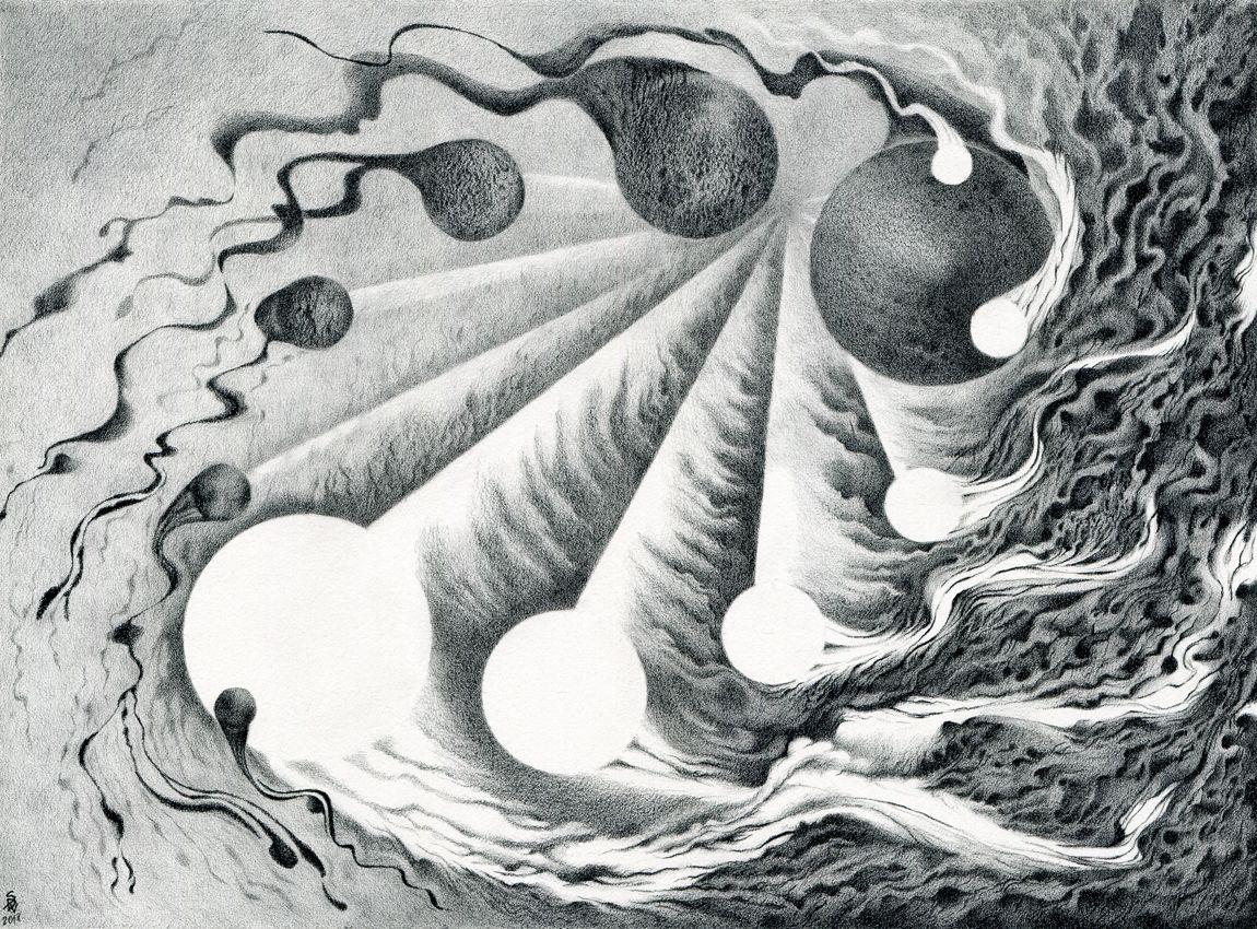 Waves emerging “As the Pendulum Swings.” They ebb and flow, taking you where they might, into the darkness, into the light, back again to darkness, not minding your struggle to swing free, grasping for solid ground. Ever feel like you’re trying to control the motions of your life that are uncontrollable?