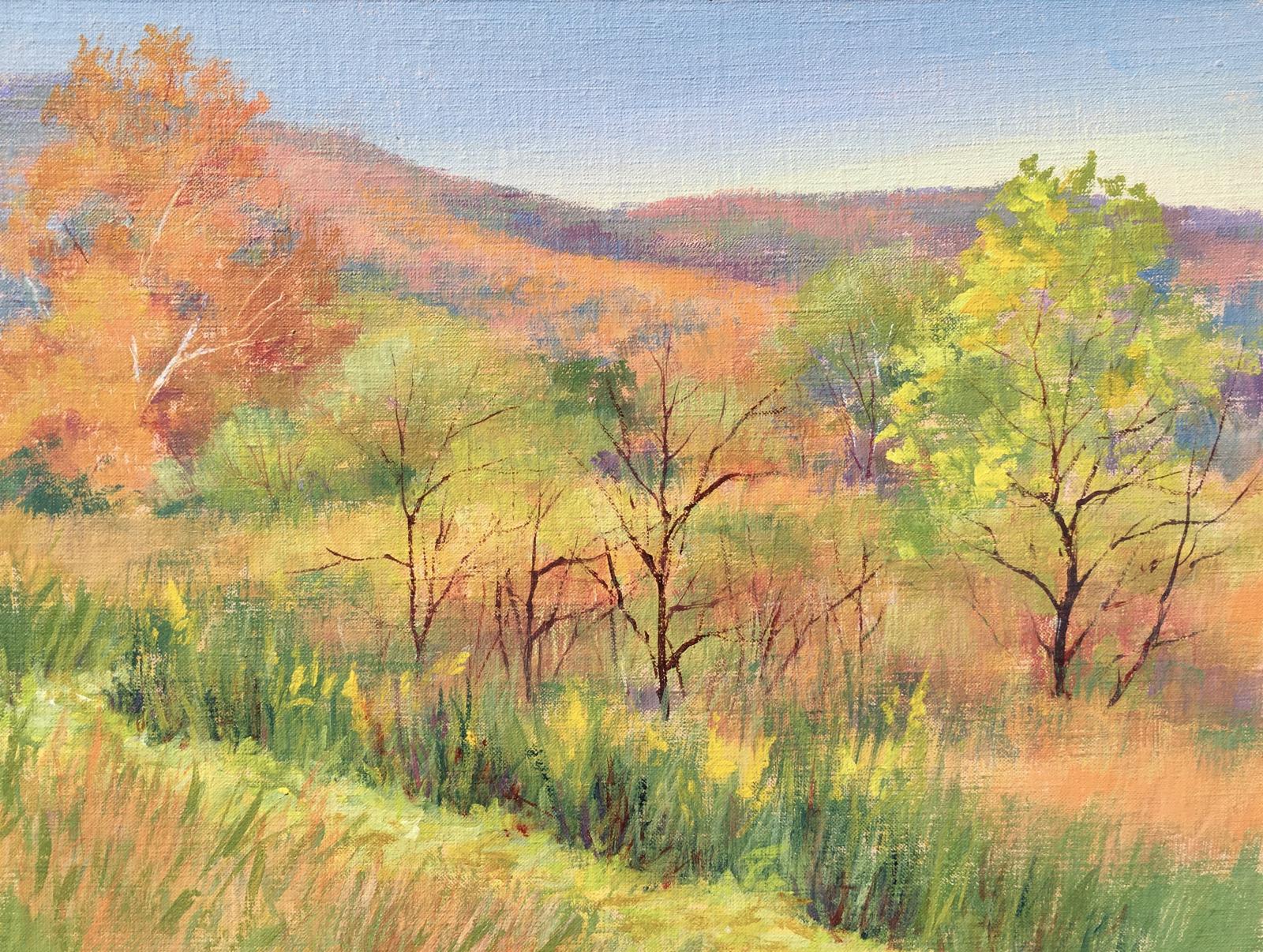 painted en plein air on a beautiful fall day 