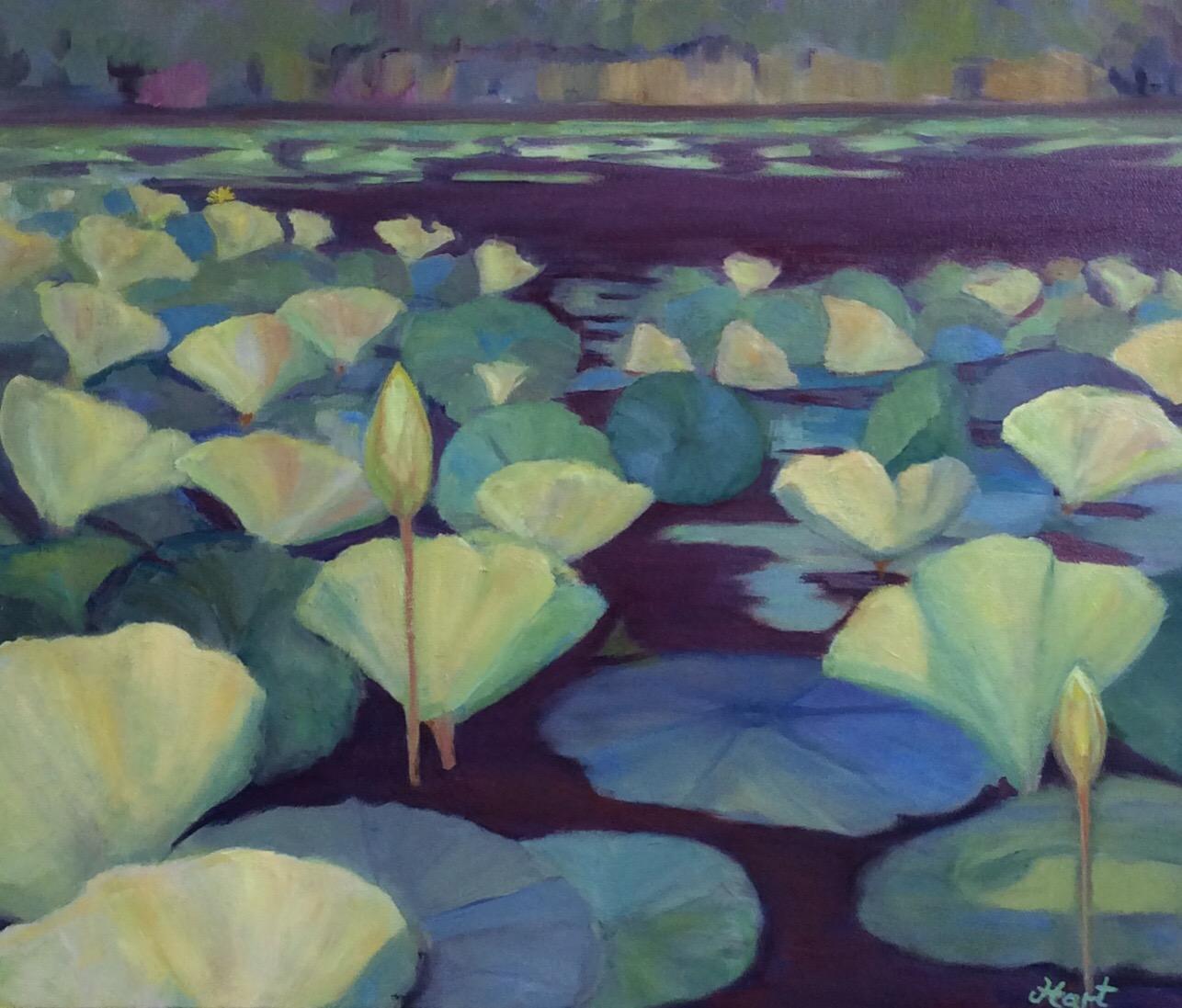 Painting inspired by lotus fields on Turners Creek, Kent County