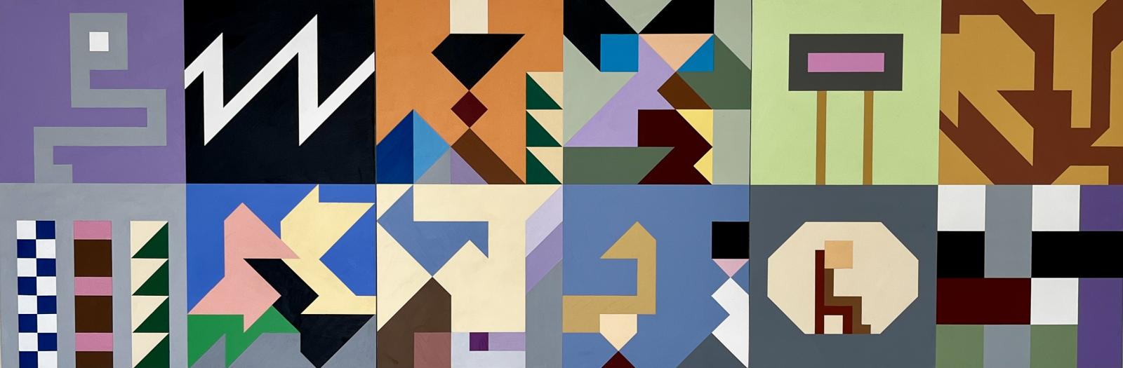 A collection of 12 panels.