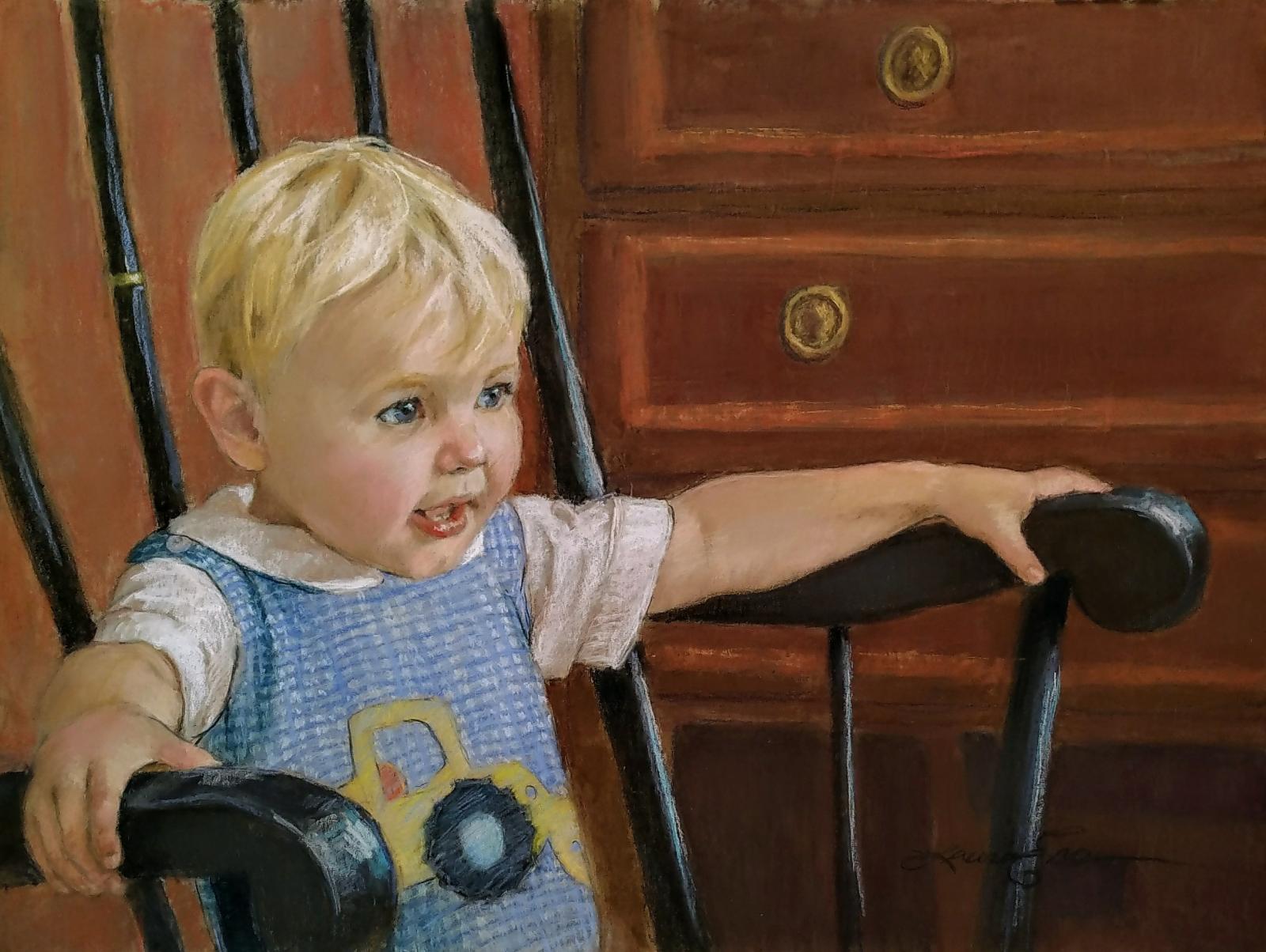 commissioned portrait of Bodie painted in pastel
